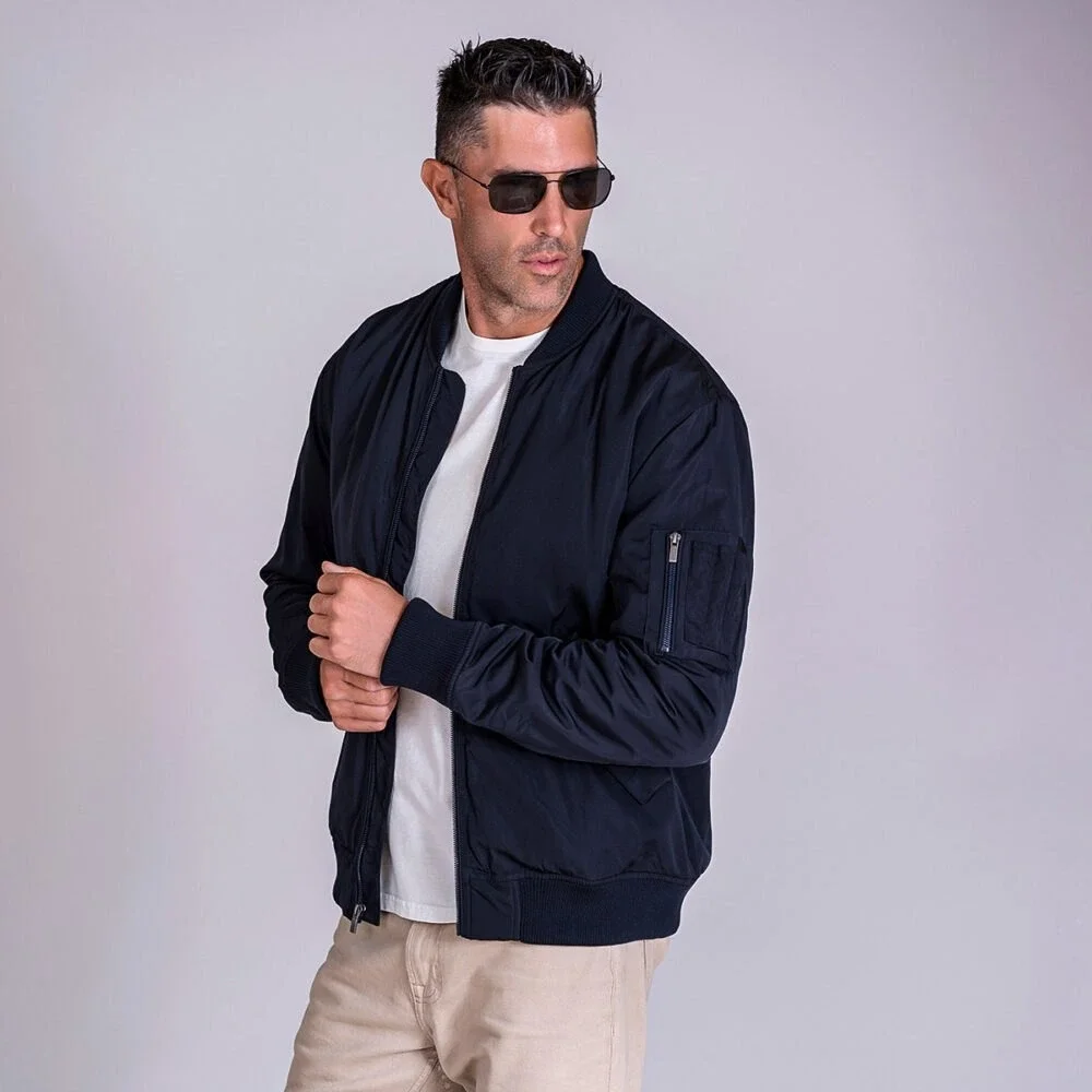 Fossa Apparel 1518 Wingover Bomber / Flight Jacket Sz Medium Marine Squadrom 163